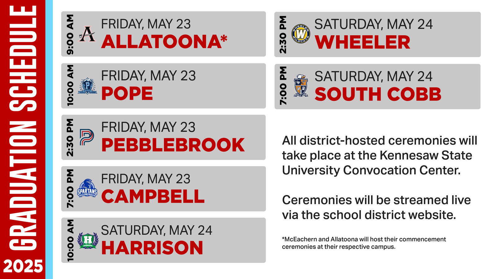 Cobb Schools 2025 Commencement Schedule Announced With Live Broadcast cobb-schools-2025-commencement-schedule-announced-with-live-broadcast